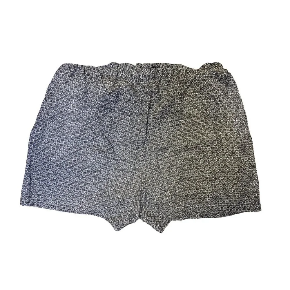 JW Los Angeles Linen Blue Geometric Pattern Shorts Size XL - Picture 2 of 6